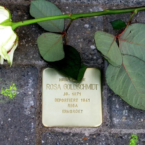 Stolperstein Moltkestraße 11 Rosa Goldschmidt; Foto Recherchegruppe "Stolpersteine Nienburg/Weser"