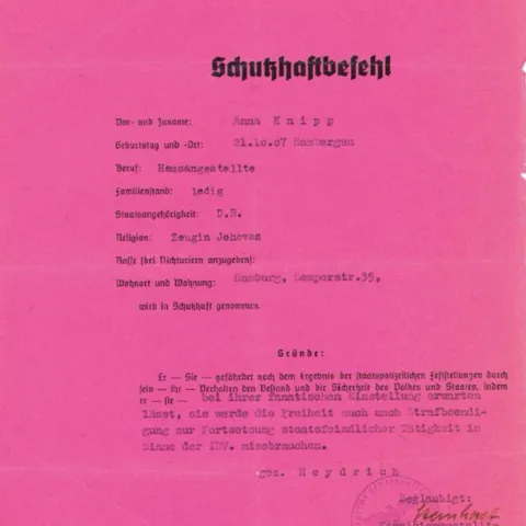 Schutzhaftbefehl