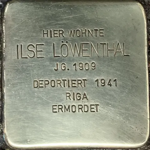 Stolperstein für Ilse Löwenthal Quelle: DENK-ZEICHEN e.V.