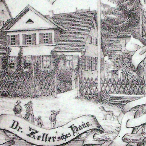 Das "Zellersche Haus" wurde um 1900 das Heim der Familie Levi, nachdem durch Dr. Zellers Tod die Arztstelle in Münsingen vakant geworden war.