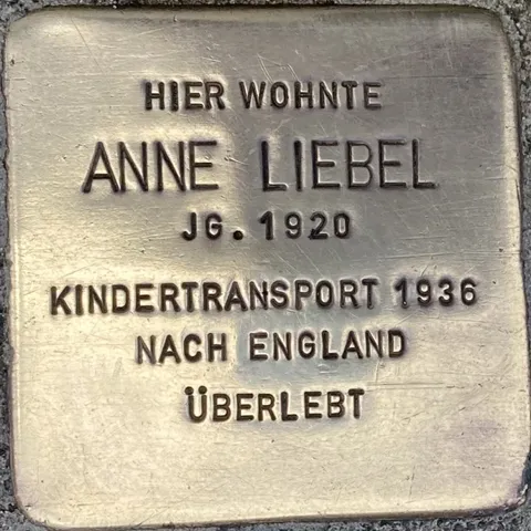 Stolperstein für Anne Liebel Quelle: DENK-ZEICHEN e.V.