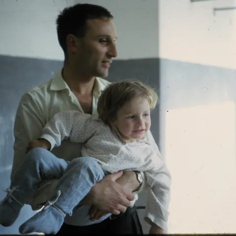 Reuven with his son Dan Photo courtesy of the Peri Family