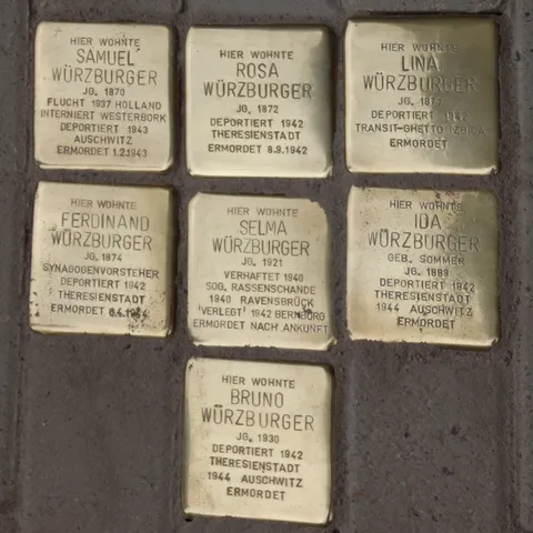 Stolpersteine für die Familie Würzburger