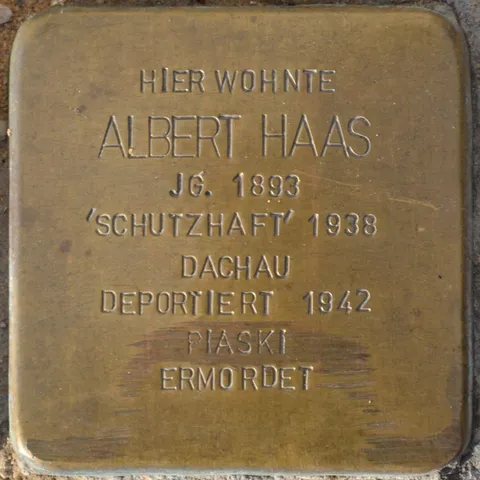 Stolperstein, Albert Haas