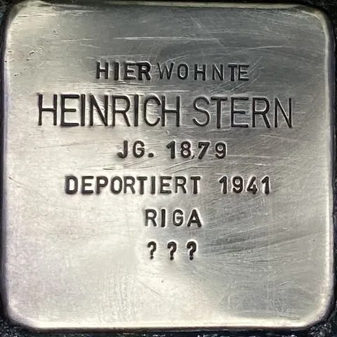 Stolperstein für Heinrich Stern Quelle: DENK-ZEICHEN e.V.