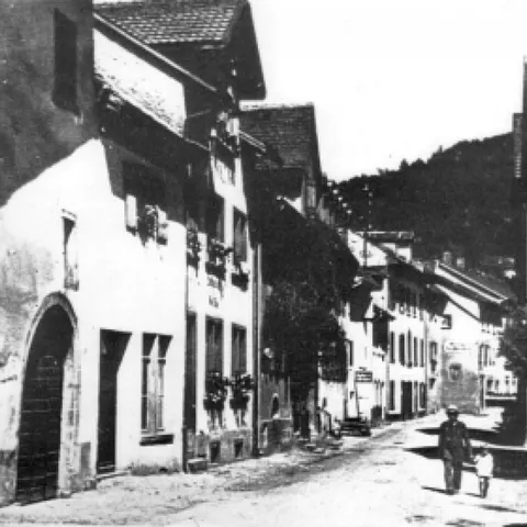 Haus Auerbach um die Jahrhundertwende 1900 in der Wallstraße 5, Schopfheim