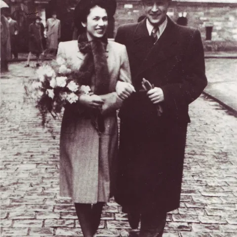 Vera und Ludwig Hann bei ihrer Hochzeit in Prag
