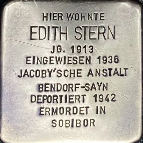 Stolperstein für Edith Stern Quelle: DENK-ZEICHEN e.V.
