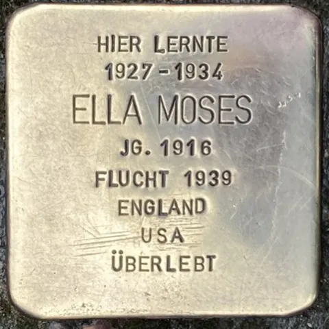 Stolperstein für Ella Moses DENK-ZEICHEN e.V.