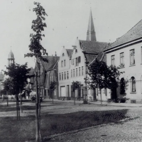 Das Haus Lange Straße . 12-14 um 1942; Quelle Kreis und Stadtarchiv Nienburg/Weser