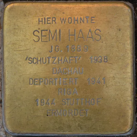 Stolperstein, Semi Haas