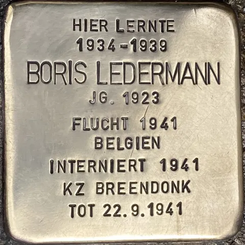 Stolperstein für Boris Ledermann Quelle: DENK-ZEICHEN e.V.